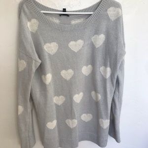 Express grey and white wool sweater